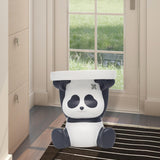Maxbell Resin Animal Ottoman Footrest Round Seat Non Skid for Bedroom, Entryway, Panda