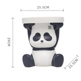 Maxbell Resin Animal Ottoman Footrest Round Seat Non Skid for Bedroom, Entryway, Panda