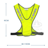 Maxbell Reflective Vest Adjustable Sleeveless Garment for Cycling Runner Unisex