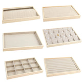 Maxbell Wood Jewelry Tray Necklace Bracelet Storage Display Organiser 100 Rings Tray