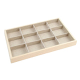 Maxbell Wood Jewelry Tray Necklace Bracelet Storage Display Organiser 12 Grids Tray