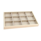 Maxbell Wood Jewelry Tray Necklace Bracelet Storage Display Organiser 12 Grids Tray