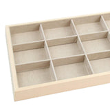 Maxbell Wood Jewelry Tray Necklace Bracelet Storage Display Organiser 12 Grids Tray