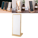 Maxbell Necklace Display Stand Necklace Easel Showcase for Countertop Decor White