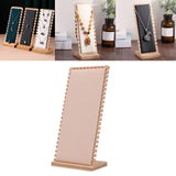 Maxbell Necklace Display Stand Necklace Easel Showcase for Countertop Decor Beige