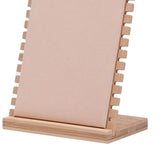 Maxbell Necklace Display Stand Necklace Easel Showcase for Countertop Decor Beige