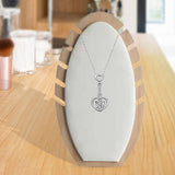 Maxbell Wood Necklace Easel Display Stand Holder Necklace Easel Display White