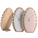 Maxbell Wood Necklace Easel Display Stand Holder Necklace Easel Display Beige