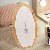 Maxbell Wood Necklace Easel Display Stand Holder Necklace Easel Display Beige