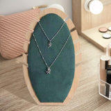 Maxbell Wood Necklace Easel Display Stand Holder Necklace Easel Display Green
