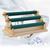 Maxbell Freestanding Rings Display Holder Showcase Holder for Home Tabletop Green