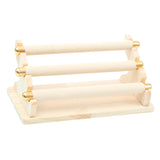 Maxbell Freestanding Rings Display Holder Showcase Holder for Home Tabletop Beige