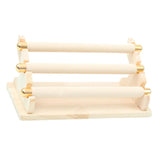 Maxbell Freestanding Rings Display Holder Showcase Holder for Home Tabletop Beige