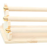 Maxbell Freestanding Rings Display Holder Showcase Holder for Home Tabletop Beige