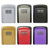 Maxbell Portable Key Storage Lock Box Combination Lock Box for House red
