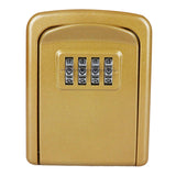 Maxbell Portable Key Storage Lock Box Combination Lock Box for House gold