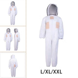 Maxbell Comfortable Professional Beekeeper Suit with Hat Veil for Beginner Men L