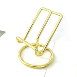 Maxbell Desktop Phone Holder Rack Business Cards Holder Cell Phone Stand Non Slip Golden