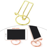 Maxbell Desktop Phone Holder Rack Business Cards Holder Cell Phone Stand Non Slip Golden