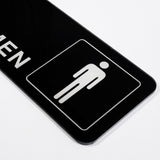 Maxbell 1 Pair Toilet Sign Acrylic Wall Sticker Decor Rectangle for Office Washroom