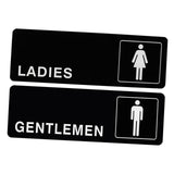 Maxbell 1 Pair Toilet Sign Acrylic Wall Sticker Decor Rectangle for Office Washroom