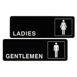 Maxbell 1 Pair Toilet Sign Acrylic Wall Sticker Decor Rectangle for Office Washroom