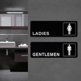Maxbell 1 Pair Toilet Sign Acrylic Wall Sticker Decor Rectangle for Office Washroom