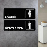 Maxbell 1 Pair Toilet Sign Acrylic Wall Sticker Decor Rectangle for Office Washroom