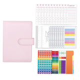 Maxbell A6 Budget Binder Practical Lightweight Comfortable for Passport Home Cards Pink