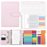Maxbell A6 Budget Binder Practical Lightweight Comfortable for Passport Home Cards Pink