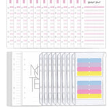 Maxbell A6 Budget Binder Practical Lightweight Comfortable for Passport Home Cards Pink