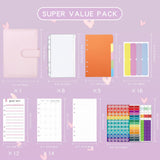 Maxbell A6 Budget Binder Practical Lightweight Comfortable for Passport Home Cards Pink