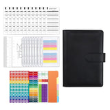 Maxbell A6 Budget Binder Practical Lightweight Comfortable for Passport Home Cards Black