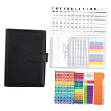Maxbell A6 Budget Binder Practical Lightweight Comfortable for Passport Home Cards Black