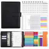 Maxbell A6 Budget Binder Practical Lightweight Comfortable for Passport Home Cards Black