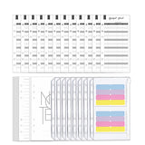 Maxbell A6 Budget Binder Practical Lightweight Comfortable for Passport Home Cards Black