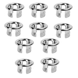 Maxbell 10Pcs Sink Overflow Cap Overflow Cover Vanity Sink Overflow Cap for Kitchen Hollow