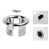 Maxbell 10Pcs Sink Overflow Cap Overflow Cover Vanity Sink Overflow Cap for Kitchen Hollow
