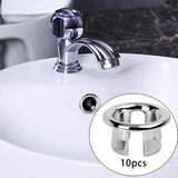 Maxbell 10Pcs Sink Overflow Cap Overflow Cover Vanity Sink Overflow Cap for Kitchen Hollow