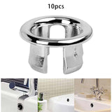 Maxbell 10Pcs Sink Overflow Cap Overflow Cover Vanity Sink Overflow Cap for Kitchen Hollow