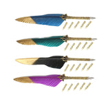 Maxbell Feather ink Pen Engraved Nib Strong and Sturdy for Decoration Birthday Purple