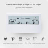 Maxbell Digital Alarm Clock Compact Exquisite LED Practical for Shelf Indoor Desktop White with light
