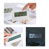 Maxbell Digital Alarm Clock Compact Exquisite LED Practical for Shelf Indoor Desktop White with light