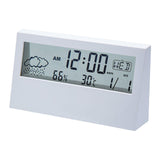 Maxbell Digital Alarm Clock Compact Exquisite LED Practical for Shelf Indoor Desktop White with light