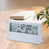 Maxbell Digital Alarm Clock Compact Exquisite LED Practical for Shelf Indoor Desktop White with light