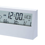 Maxbell Digital Alarm Clock Compact Exquisite LED Practical for Shelf Indoor Desktop White with light
