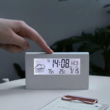 Maxbell Digital Alarm Clock Compact Exquisite LED Practical for Shelf Indoor Desktop White with light