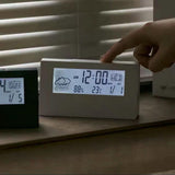 Maxbell Digital Alarm Clock Compact Exquisite LED Practical for Shelf Indoor Desktop White with light