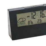 Maxbell Digital Alarm Clock Compact Exquisite LED Practical for Shelf Indoor Desktop Black with light
