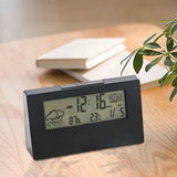 Maxbell Digital Alarm Clock Compact Exquisite LED Practical for Shelf Indoor Desktop Black with light